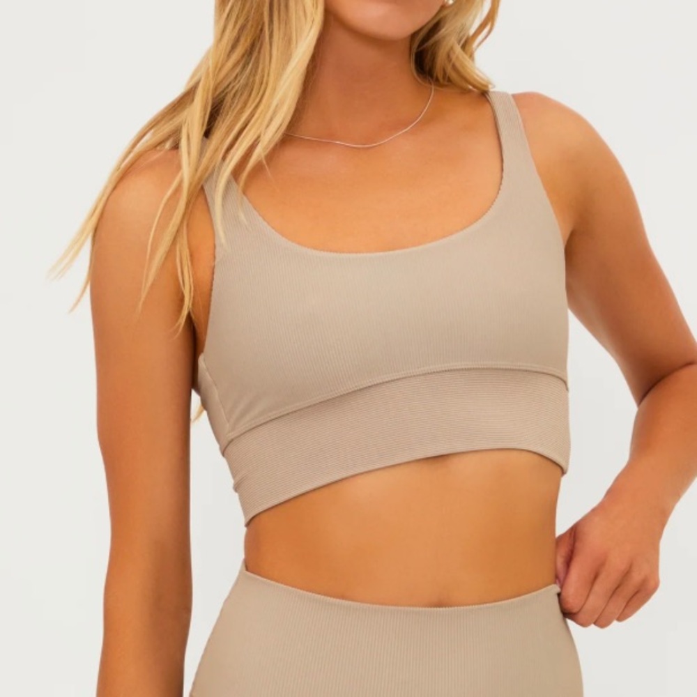 Beach Riot Leah top in Nude